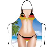 Funny Apron Personality Novelty Clear And Real Image Sleeveless Strap Polyester Muscular Man Kitchen Apron Home Supplies