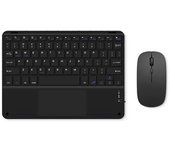 Teclado Bluetooth con panel táctil con mouse para PC, tableta, juegos, teclado inalámbrico, negro