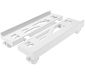 Soporte de torre de computadora Soporte de CPU móvil ajustable Soporte de torre de PC con 4 ruedas giratorias Se adapta a la mayoría de las PC Blanco