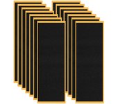 15 piezas de cintas de agarre de espuma para diapasones Cintas de agarre de espuma antideslizantes Pegatinas Negro 11.00X3.80X0.10CM