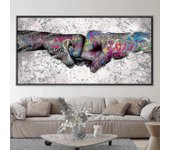 Golpe de puño Graffiti Arte Lienzo Pintura Arte De La Pared De La Calle Carteles Wigslar 60x120cm