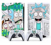 Playstation 5 Ps5 Console Sticker Disk Controllers Rick And Morty Decal Cover Decor