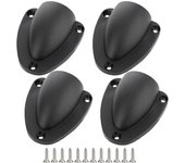 4 piezas de nailon 2.5 "cubierta de ventilación de cable de alambre marino, ventilación tipo concha para bote, borde liso de espesor de 1/8 ", cubi...