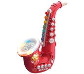 Saxofón de juguete para niños: música y luces incluidas Rojo