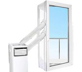 Unbrand 4m Aire Acondicionado Escape Ventana Cubierta de sellado para aire acondicionado móvil Manguera de aire Hogar