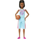 Mattel - Barbie Careers Made to Move Muñeca Jugadora de Baloncesto y Accesorios, Morena [COLECCIONABLES] Muñeca de Papel Importación de EE. UU.