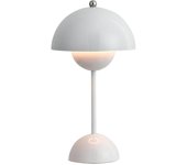 Lámpara de mesa de capullo de flor danés nórdico, decoración de escritorio, lámpara de noche (pago de enchufe) Blanco Free Size