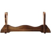 Soporte de exhibición de flauta de madera Estante de colección de espadas Estante de exhibición de flauta Soporte horizontal de espadas Marrón clar...
