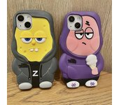 Heyone La muñeca de Apple se aplica a la funda del teléfono Iphone 15/14promax Xs / Xr Cartoon Bob Esponja Pie Star Patrick Star iPhoneX XS
