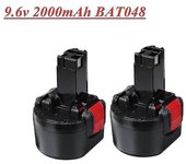 xjBat048 9.6v 2000mah Ni-cd Batería Compatible Bosch Psr 960 Bh984 Bat048 Bat119 9.6v Herramientas Eléctricas Batería Recargable 2pcs-c 1pcs