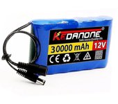 Nuevo paquete de baterías recargables de iones de litio Super 12v 30000mah portátil con capacidad DC 12.6v 30ah Cctv Camera Monitor + Charger - she...