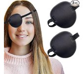 Paquete de 2 parches oculares suaves ajustables para la ambliopía parches oculares para la izquierda o la derecha Azul