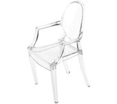 1/6 Muebles de plástico de la silla de comedor para el sillón de la muñeca Claro as described