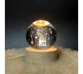 Sistema Solar Led Bola de cristal Decoración de la lámpara de noche Principito con soporte Globo Decoración del hogar Regalo de cumpleaños Luces de...