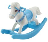 unbrand Juguete de caballo balancín pequeño pequeño de educación temprana para niños y niñas de 1 2 3 4 5 años Azul