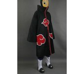 Naruto Akatsuki Tobi Uchiha Obito Robe Cloak Coat + Resin Mask Cosplay Costume L