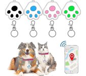 4 PC Rastreador GPS, lindo localizador de mascotas dispositivos portátiles de seguimiento (azul, negro, rosa, verde) (,)