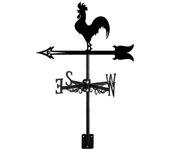 Retro Veleta de Gallo - Indicador Decorativo de Dirección del Viento para Exteriores - Veleta de Gallo
