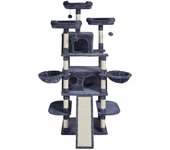 Succebuy Árbol para gatos de interior, torre para gatos de 68.5" con 2 condominios para gatos, poste rascador de sisal, hamacas, perchas superiores...