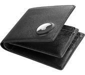 Airtag Wallet para hombres- Bifold Leather Wallet Rfid Blocking with Id Window And Zipper Coin Pocket Bill Compartment Card Holder Wallet Gift For ...