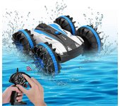Coche de control remoto anfibio para niños 2.4 GHz Barco de control remoto a prueba de agua RC Monster Truck Stunt Car 4WD Vehicle Girls Gift All T...