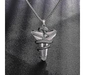 Collar conmemorativo de Kobe de acero inoxidable: recuerdo de moda para honrar a la estrella del baloncesto Collar inspirado en la mamba negra para...