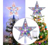 Estrella del adorno del árbol de Navidad 7 "31 leds rgb luz nocturna para navidad dcor