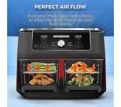 Bastidor de freidora de aire para freidora de aire doble | bandeja de cesta de freidora de aire | Los accesorios de la freidora de pescado de aire,...