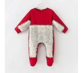Bebé Niños Niñas Limpieza Mopa Romper Baby Mop Ropa Manga Larga Ropa Gateo Mono Algodón Traje de Mopa Infantil Blanco rojo 90cm