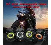 U7 Electric Scooter LED Spotlight Highlight Luz LED intermitente de ojos de ángel para motocicleta eléctrica S Luz blanca
