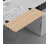 Bandeja extensora de escritorio ergonómica, abrazadera sin perforaciones de 21.7"x9.5", bandeja plegable para cajones de teclado, estante para repo...