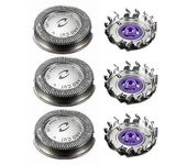 3pcs Afeitadora Cabeza Reemplazo Afeitadora Cuchilla para Philips Hq3 Hq4 Hq55