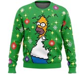 Homer Bush Meme Los Simpson Suéter Feo de Navidad Suéter de Navidad Regalo de Papá Noel Jersey Hombres 3d Sudadera Y Top Otoño 7 XXL