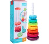 Juguetes de apilamiento giratorio de colores del arco iris Juguetes de bloques de entrenamiento de lógica de inteligencia creativa para niños Jugue...