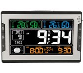 Temperatura interior y exterior Humedad Reloj multifuncional digital y termohigrómetro Termómetro e higrómetro Gran pantalla a color con retroilumi...
