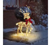 Decoraciones del árbol de Navidad Navidad Nueva decoración al aire libre Ciervo luminoso Conjunto de tres piezas Decoración de jardinería Adornos D...