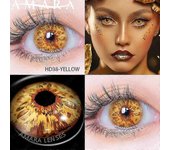 Amara Cat Eye Cosplay Color azul Lentes de contacto para ojos Maquillaje anual Halloween Belleza Lentes de contacto amarillas Cosmética de ojos HD3...
