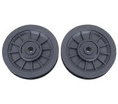 2pcs universal rodamiento pulley rueda equipo de fitness parte piezas de repuesto de polea a prueba de desgaste para gimnasio fitness negro 10.5X10...