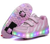 Zapatos para niños con ruedas Led Luz brillante Patines Zapatos Regalos para niños Niños Niñas El mejor regalo para fiesta Cumpleaños Día de Navida...