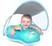 Flotador de piscina de natación infantil flotador con cubierta de protección solar