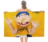 SML Movie Jeffy Game Toalla de playa Toallas de baño de secado rápido absorbentes suaves de microfibra 130x80cm 52x32in