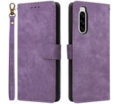 For Sony Xperia 5 Wallet Cell Phone Case RFID Blocking PU Leather Phone Stand Cover