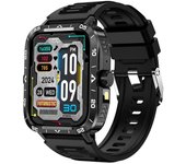 ZW59 Reloj inteligente de llamadas Bluetooth Presión arterial Monitoreo de salud del sueño Reloj deportivo con Flashlig Multicolor Black