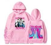 Sudadera con capucha Rock-Star Stray Kids Singer Print Sudadera Casual Suelta con Capucha Rosa color de rosa M