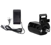 Máquina de coser para el hogar Motor Pedal 220V 180W 0.9A Máquina de coser eléctrica de estilo antiguo Motor + Contr Negro