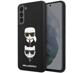 Karl Lagerfeld Estuche para S22 Plus Cuero Saffiano Bordes Elevados Negro