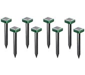 8 piezas de repelente de vibración ultrasónica solar al aire libre repelente de serpientes repelente de serpientes electrónico para jardín granja d...