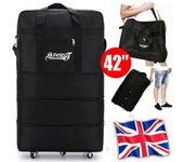 42" 6 ruedas extra grande equipaje ligero trolley bolsa de viaje bolsa de viaje Reino Unido STOCK