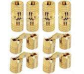 8 bisagras de barril de latón ocultas de 10 mm, bisagras de muebles ocultas con ángulo de apertura de 180 grados para joyería de bricolaje artesana...