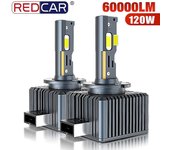 60000lm 120w D3s Car Led Faros Bombillas D3r D1s D2s D4s D2r D3r D4r Turbo Led 5070 Csp Canbus Auto Faro 6500k Blanco 12v 8000K